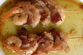 Brocheta de langostino 10uds