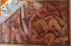 Mariscada cocida caja madera