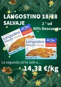2 estuches de langostino 18/28 50% descuento 
