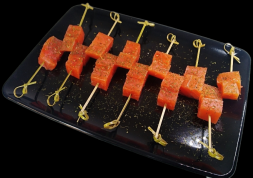 Pintxo (brocheta) de salmon ahumado