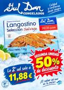 2 estuches de langostino 28/35 50% descuento 