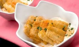 Pencas de acelga con salsa de almendras