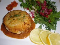 Merluza rellena con bechamel de txangurro