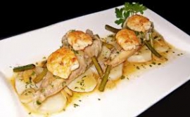 Rape con gambas