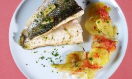 Lubina al horno con patatas
